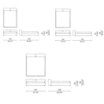 medidas cama Superoblong Cappellini medidas cama Superoblong Cappellini
