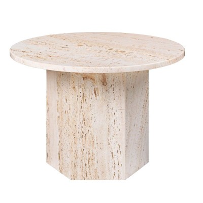 mesa auxiliar Epic Gubi diámetro 60 Travertino blanco mesa auxiliar Epic Gubi diámetro 60 Travertino blanco