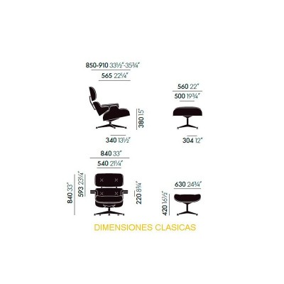 Poltrona e Otomano Preto - Vitra Poltrona e Otomano Preto - Vitra