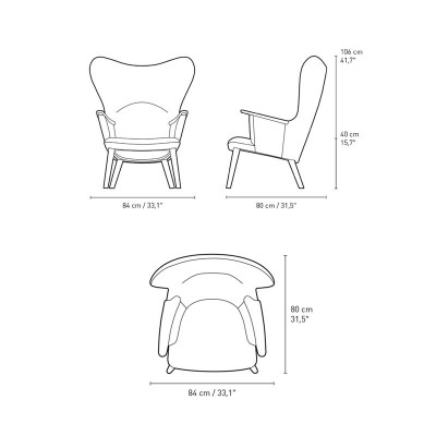 medidas sillón CH78 Mama bear Carl Hansen medidas sillón CH78 Mama bear Carl Hansen
