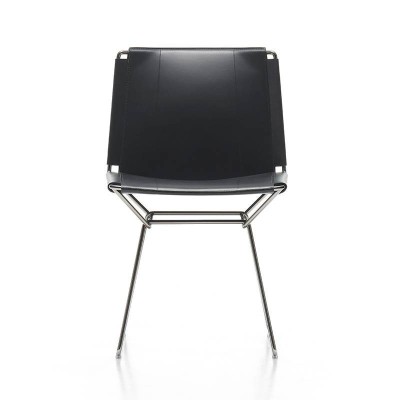 Silla Neil Leather Chair negro de MDF Italia Silla Neil Leather Chair negro de MDF Italia