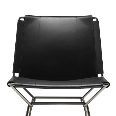 Silla Neil Leather Chair negro de MDF Italia Silla Neil Leather Chair negro de MDF Italia