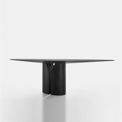 mesa comedor NVL ovalada MDF Italia negra mesa comedor NVL ovalada MDF Italia negra