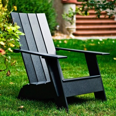jardín con Butaca Adirondack charcoal flat Loll Designs