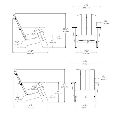 medidas Butaca Adirondack Loll Designs medidas Butaca Adirondack Loll Designs