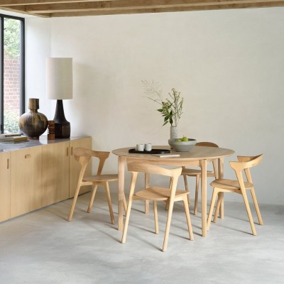 comedor Mesa extensible redonda Bok Ethnicraft comedor Mesa extensible redonda Bok Ethnicraft