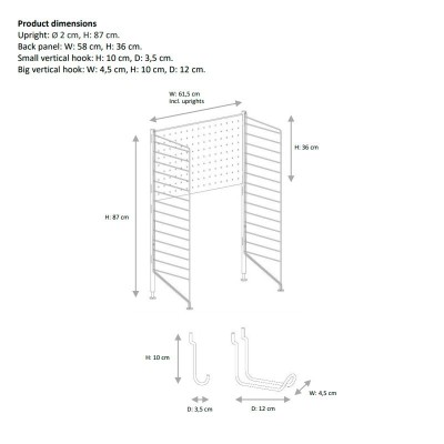 medidas estantería autoportante galvanizada String medidas estantería autoportante galvanizada String