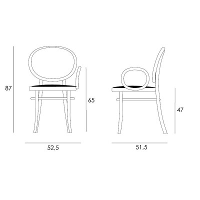 medidas silla N.0 Thonet Vienna medidas silla N.0 Thonet Vienna