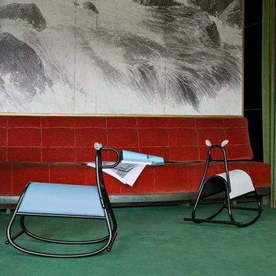 ambiente balancín Furia GTV Thonet Vienna asiento azul ambiente balancín Furia GTV Thonet Vienna asiento azul