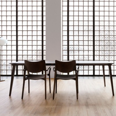 silla comedor Laclasica con brazos negra Stua silla comedor Laclasica con brazos negra Stua