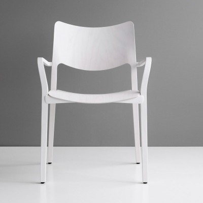 silla Laclasica con brazos Stua fresno lacado blanco silla Laclasica con brazos Stua fresno lacado blanco
