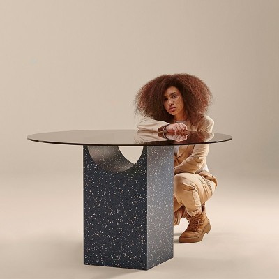 ambiente mesa comedor redonda Vestige base IQ Surface Sancal ambiente mesa comedor redonda Vestige base IQ Surface Sancal