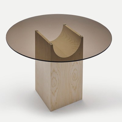 mesa comedor redonda Vestige Sancal fresno teñido mesa comedor redonda Vestige Sancal fresno teñido