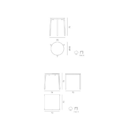 Mobles 114 mesa Tube de exterior