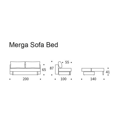 medidas sofá cama Merga Innovation Living medidas sofá cama Merga Innovation Living