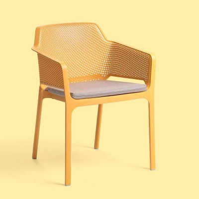 silla Net de exterior con cojín Nardi silla Net de exterior con cojín Nardi