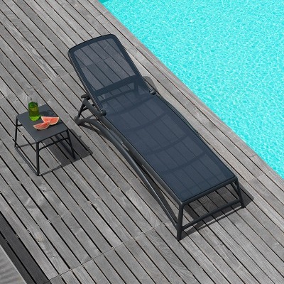 piscina tumbona Atlantico y mesa Pop antracita Nardi piscina tumbona Atlantico y mesa Pop antracita Nardi