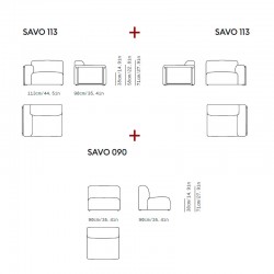 medidas composición modular Saboye 2xSavo113 + 1xSavo090 medidas composición modular Saboye 2xSavo113 + 1xSavo090