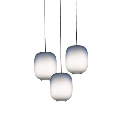 lámpara techo Arya Cluster hanging lamp blue encendida Cappellini lámpara techo Arya Cluster hanging lamp blue encendida Cappellini