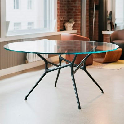 mesa Branch Cappellini diámetro 160 vidrio mesa Branch Cappellini diámetro 160 vidrio