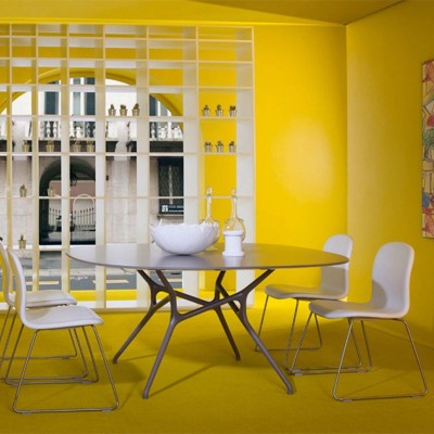 ambiente contract con mesa ovalada Branch Cappellini ambiente contract con mesa ovalada Branch Cappellini