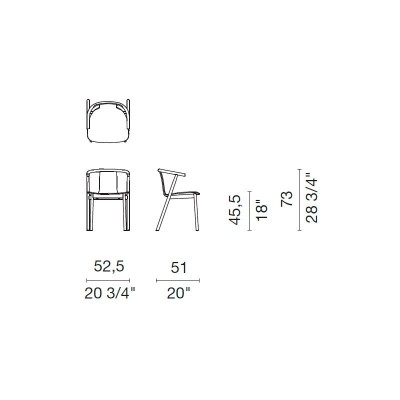 medidas silla Bac Cappellini medidas silla Bac Cappellini