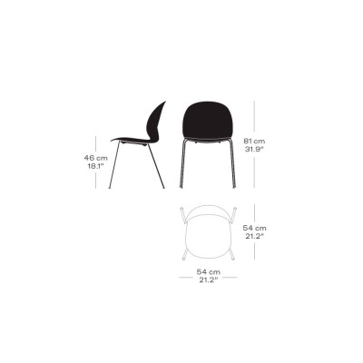 Medidas N02 Recycle de Fritz Hansen en Moises Showroom Medidas N02 Recycle de Fritz Hansen en Moises Showroom