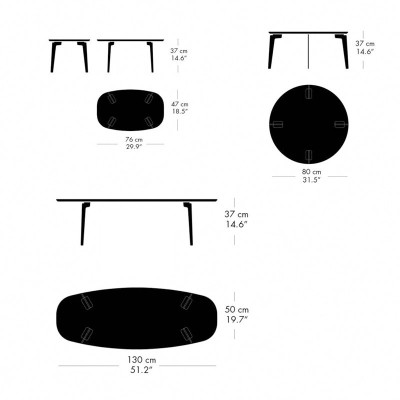 Fritz Hansen Join Side Tables Fritz Hansen Join Side Tables