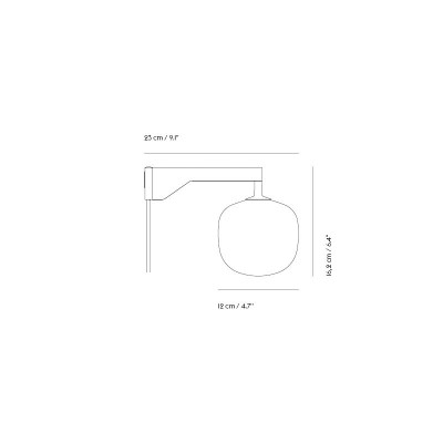 medidas Rime wall lamp Muuto