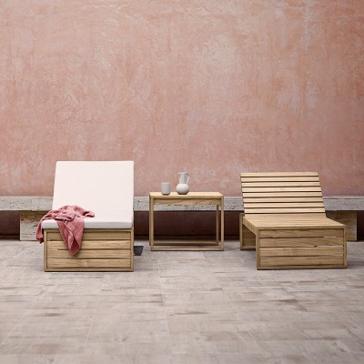 tumbonas y mesa auxiliar Carl Hansen outdoor tumbonas y mesa auxiliar Carl Hansen outdoor