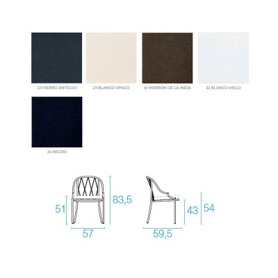 colores y medidas silla Como Emu colores y medidas silla Como Emu