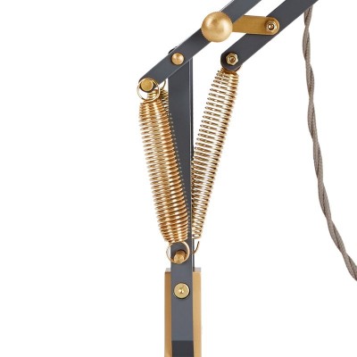 detalle muelles lámpara Original 1227 brass desk lamp Anglepoise grey detalle muelles lámpara Original 1227 brass desk lamp Anglepoise grey