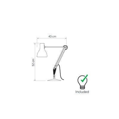 medidas lampara Type 75 desk lamp Anglepoise medidas lampara Type 75 desk lamp Anglepoise