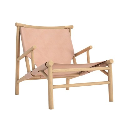 Butaca Samurai Chair de Norr11 roble natural piel natural Butaca Samurai Chair de Norr11 roble natural piel natural