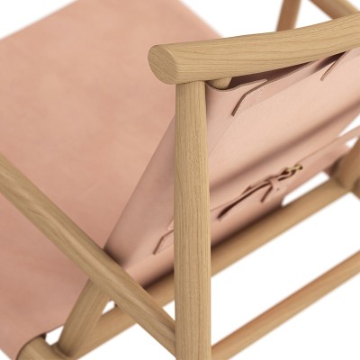 Butaca Samurai Chair de Norr11 roble natural piel natural Butaca Samurai Chair de Norr11 roble natural piel natural