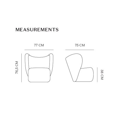 Medidas Little Big Chair de Norr11 en Moises Showroom Medidas Little Big Chair de Norr11 en Moises Showroom