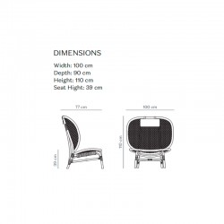 medidas Nomad Chair de Norr11 en Moises Showroom medidas Nomad Chair de Norr11 en Moises Showroom