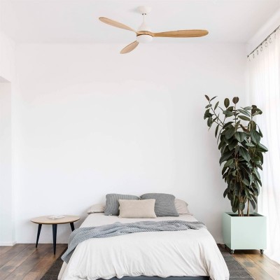 ambiente dormitorio ventilador de techo Poros Faro Barcelona ambiente dormitorio ventilador de techo Poros Faro Barcelona