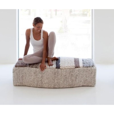Pouf Hood Sleeves MP3N Natural - Gan Rugs Pouf Hood Sleeves MP3N Natural - Gan Rugs