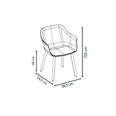medidas sillón Shape madera medidas sillón Shape madera