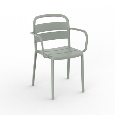 silla con brazos Como Barcelona Dd gris verdoso silla con brazos Como Barcelona Dd gris verdoso