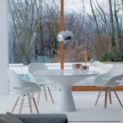 comedor mesa Blanco Zanotta diámetro 138 comedor mesa Blanco Zanotta diámetro 138