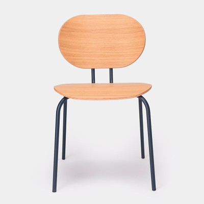 silla Hari roble Ondarreta estructura azul silla Hari roble Ondarreta estructura azul