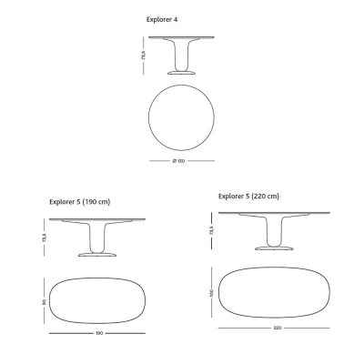medidas Explorer Dining table Bd Barcelona