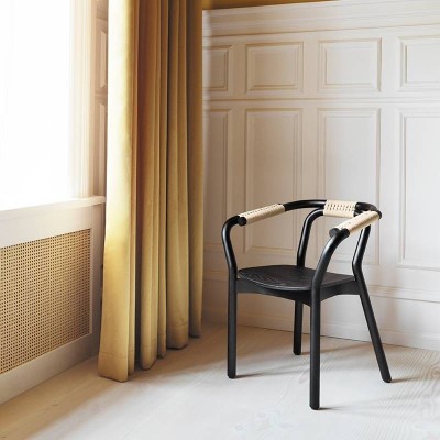Silla con brazos Knot Chair Black/Nature de Normann Copenhagen Silla con brazos Knot Chair Black/Nature de Normann Copenhagen