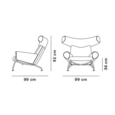 medidas Wegner OX Chair Fredericia medidas Wegner OX Chair Fredericia