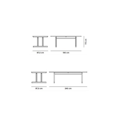 Fredericia Mogensen 6286/6386 table Fredericia Mogensen 6286/6386 table
