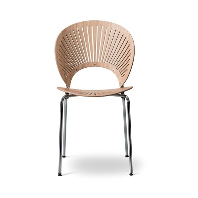 Fredericia Trinidad chair roble pata cromada Fredericia Trinidad chair roble pata cromada