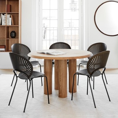 comedor con sillas Fredericia Trinidad negras comedor con sillas Fredericia Trinidad negras