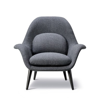 Swoon lounge Fredericia roble lacado negro Swoon lounge Fredericia roble lacado negro